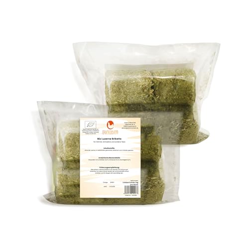 Eivolution Bio Luzerne Briketts - 2 Stück - für Hühner, Schweine und...