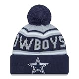 New Era Men's Navy Dallas Cowboys Main Cuffed Knit Hat with Pom