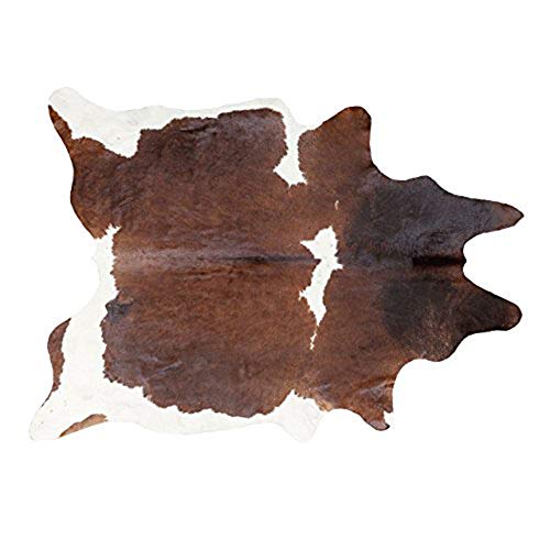 A-Star Brown And White Cowhide Area Rug Premium Quality Natural Cow Skin Leather Rug For Living Room Décor 5Ft X 4Ft (60Inch X 48Inch, 152.4Cm X 121.92Cm) Medium #TOP3