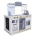 TikTakToo Cucina giocattolo 2 in 1 per ristorante, cucina per bambini, utilizzabile su entrambi i lati, con piano cottura, frigorifero, microonde, lavello, con tavolo e sedie