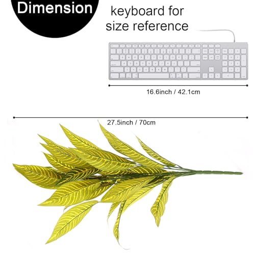 Image of TIED RIBBONS Pack of 2 Artificial Tree Plant Croton Green Plant Fake Trees for Indoor Outdoor Home House Office Garden Modern Decoration Gift - (27.5 Inch, Vase not Included)