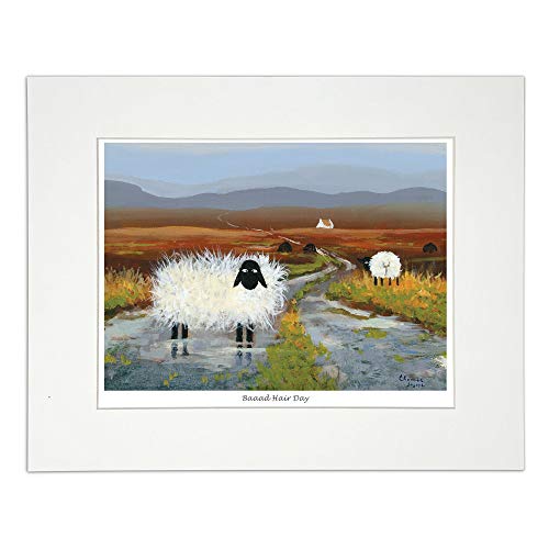 Affiche encadrée Baaad Hair Day cadeau idéal illustration mouton Thomas Joseph pour pendaison de crémaillère