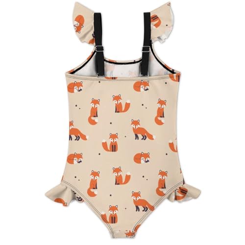 Image of Girls One Piece Swimsuit Lovely Cute Animals Ruffles Swimwear Bathing Suits 3-12 Years