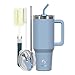 Borraccia Termica BIGRD 1.2L (1200ml) con Cannuccia e Manico - Acciaio Inox Doppia Parete Isolata Sottovuoto, Antigoccia, Senza BPA, per Caffè, Palestra, Ufficio e Viaggio (Blu) immagine