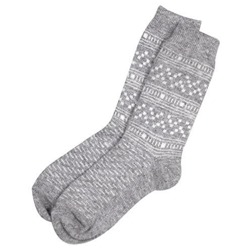 ICEWEAR Ariel Norwegian Pattern Angora Wool Socks | Warm, Thick & Cozy Unisex