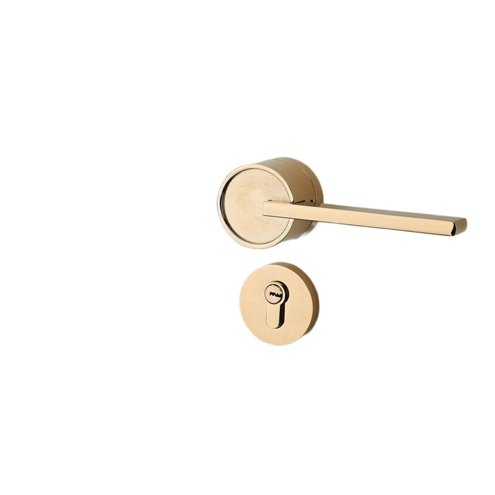 NYRXRYTCA Bedroom Door Lock Indoor Nordic Modern Simple Magnetic Silent Lock Household Split Lock Room Wooden Door Door Handle(Bright Golden Silent 35-50mm)