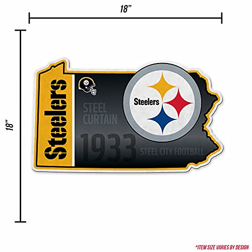 Image of Rico Industries NFL Football State Shape Shape Cut Pennant - Home and Living Room Decor - Soft Felt EZ to Hang