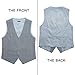 HISDERN Men's Suit Vest Solid Grey Business Formal Dress Vests for Men Sliver Casual Fashion Suit Vest Plaid Waistcoat for Tuxedo Wedding Light Grey