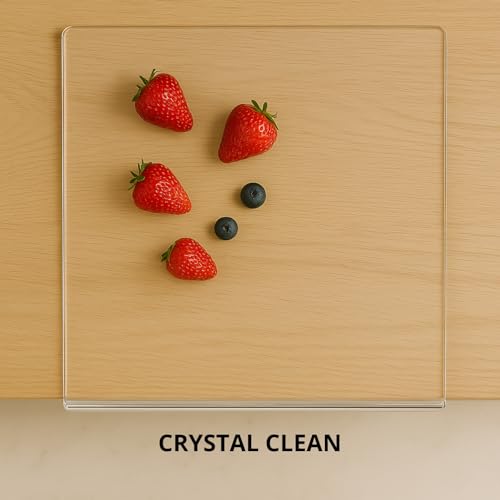 Acrylic Cutting Board with Counter Lip, Clear Cutting Boards for Countertop Protector, Non - image 9