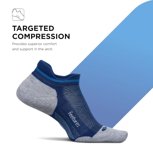 Image of Feetures Elite Max Cushion No Show Tab - Running Socks for Men & Women, Athletic Compression Socks, Moisture Wicking