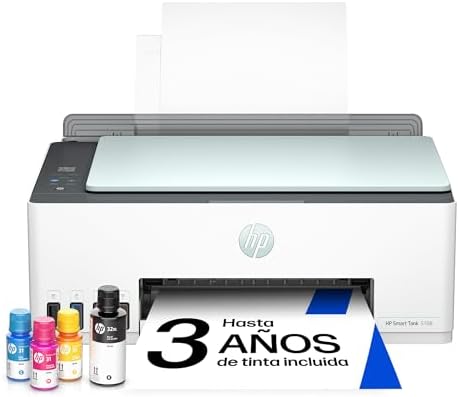 HP Impresora Multifunción Tinta Smart Tank 5108 Wi-Fi, con depósi...