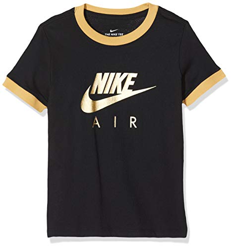 Nike G NSW Tee Air Logo Ringer T-Shirt, Bambina