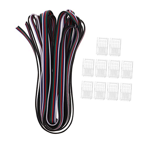 HOMSFOU 10 Piezas Conector de Tira de luz LED Banda Tiras LED Tira llevada Conectores de Tira de luz LED Conector de Tira LED Adaptador de Tira de luz Conector LED Conector rgbw AbS