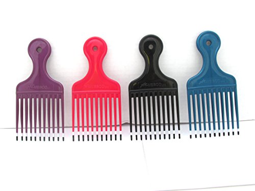 Mebco Medium Double Dipped Pik - Turquoise, hair brush, hair comb, pick, pik, detangler, shower detangler, detangles, short hair, long hair, thick hair, thin hair, adults and kids, won't hurt your scalp, ergonomic handle, double dipped tips, prot