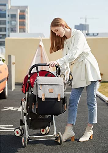 Bolsa Maternity Land modelo Luxury Premium Cinza Preto