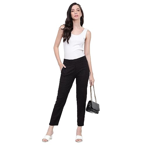 Image of BLUE STAR SHARK (Combo Ravishing Glamarours Cotton Chicken Stretchable Casual Cigarette Lycra Pants for Girls /Ladies /Women
