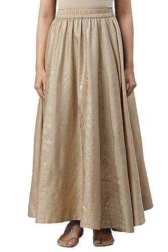 Image of Aurelia Women Polyester Printed Strechable Maxi Skirt | Ankle Length Skirt