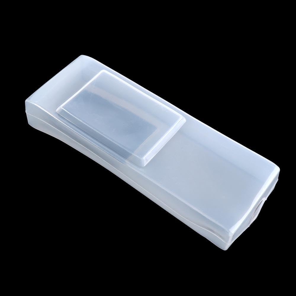 Custodia protettiva in silicone trasparente per telecomando TV aria condizionata, antiurto, antiscivolo, custodia protettiva (16 x 5 cm)
