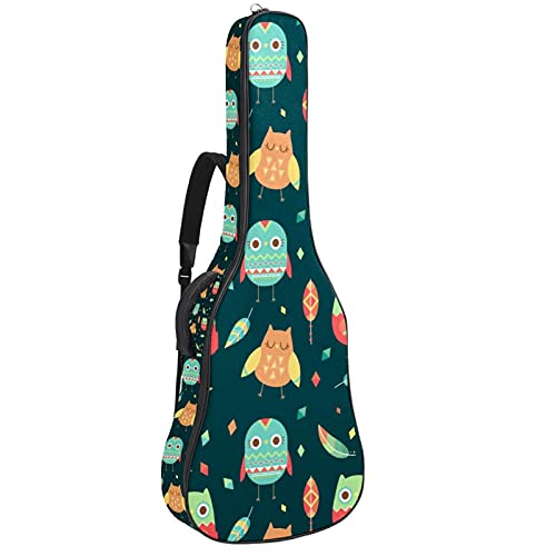Housse de transport guitare motif hibou pour vos déplacements musicaux