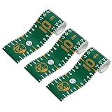 PATIKIL 3 Stück Selbstklebendes Maßband, 130cm Klebender Fischmaßstab Fischmessband Aufkleberband Wasserdicht Fischlineal für Angelboot Kajak Werkbank, Dunkelgrün