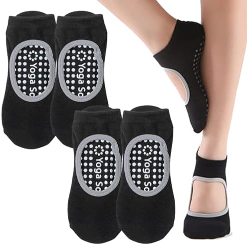 Calzini Antiscivolo Yoga Donna - 2 Paia Con Suola In Silicone, Per Pilates, Danza E Fitness - Foto 4