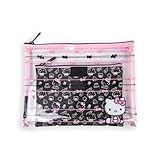 Impressions Vanity Hello Kitty Slim 2 PCs Nested Cute Makeup Pouch Set, Water Resistant Zippered Travel Cosmetic Pouch Bags for Holding Makeup Brushes,Toiletry, and Skincare Accessories