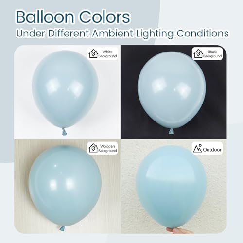 Image of Dusty Blue Balloons 12 inch, Blue Latex 50pcs Party Balloons | Bridal Shower, Gender Reveal, Baby Shower, Birthday Party Decorations