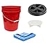 Produktbild Autowäsche-Eimer Wash Bucket Wascheimer 19L RD + weißer Grit Guard+ schwarzer Gamma Seal Deckel