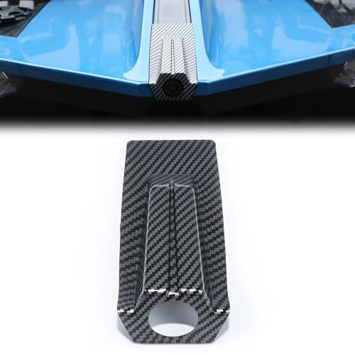 Image of Rear Camera Trim Cover for Polaris Slingshot, Carbon Fiber Pattern Rearview Camera Decorative Frame Behind Camera Lid Rear Camera Protector for Polaris Slingshot 2020-2024 Accessories