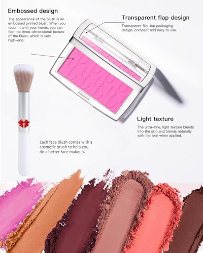 Lestpola Powder Blush Palette, Matte Powder Makeup Blush For Cheeks, Natural Glow Face Blush Contour Palette thumb #4