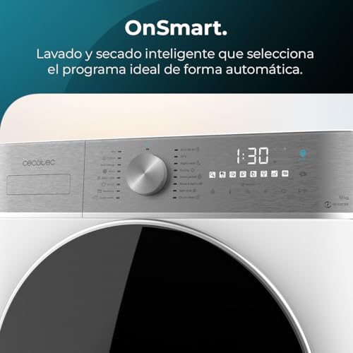 Cecotec Lavadora Secadora 8-5Kg Carga Frontal Bolero Wash&Dry 8580 Inverter A. 1400RPM, 16 Programas, Motor Inverter Plus, SteamMax, OnSmart, Fuzzy Logic, SpaCare y Detector de Carga - imagen 7