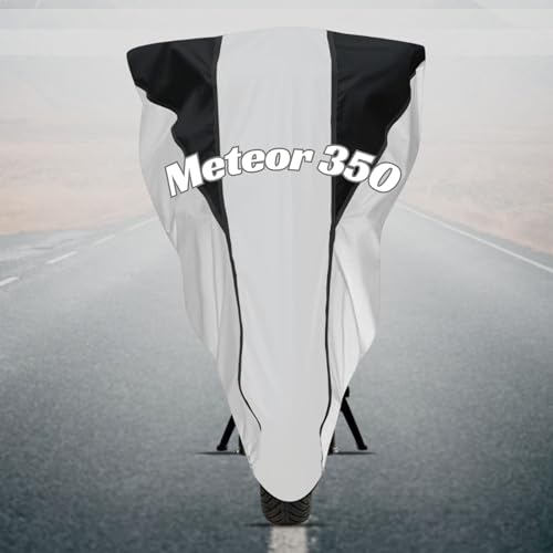Image of Motorcycle Bike Body Cover for Outdoor Use - Heavy Fabric Water Resistant Two Wheeler Cover with UV, Dust & Rain Protection Compatible for Meteor 350