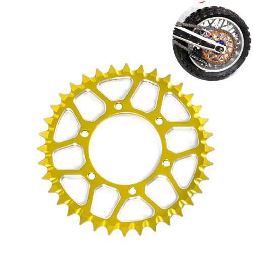 Aluminum Rear Hub Chain Sprocket for LOSI 1/4 Promoto-MX Motorcycle Sprocket 36T Gears Upgrade Parts(Gold)