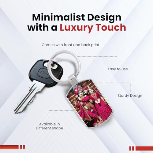 Image of Stylish Metal Keychains with Permanent Glossy Print - Inspirational Quotes & Spiritual Designs - Perfect Key chains for loved ones, Personal Use, Gifts & Return Gifts