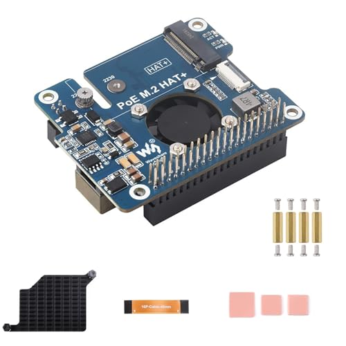 Adattatore to M.2 per Raspberry Pi 5 con supporto funzione PoE NVMe Protocol M.2 Supports High Speed Fits Pi 5 PoE HAT solid state drive pci-express