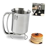 Dispensador Manual para Masa Espesa, Ideal para Pancakes, Crepes, Cupcakes y Waffles