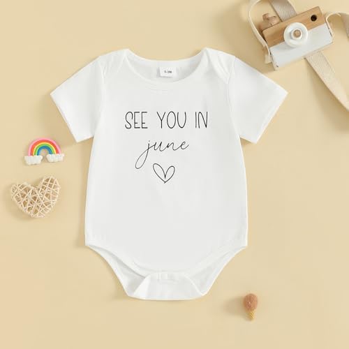 Image of woshilaocai Baby Announcement Bodysuit Pregnancy Reveal for Family | Pregnancy Reveal Ideas&New Baby Surprise for Grandparents, Husband, Aunt, Uncle, Gender Natural Romper, Funny Announcement