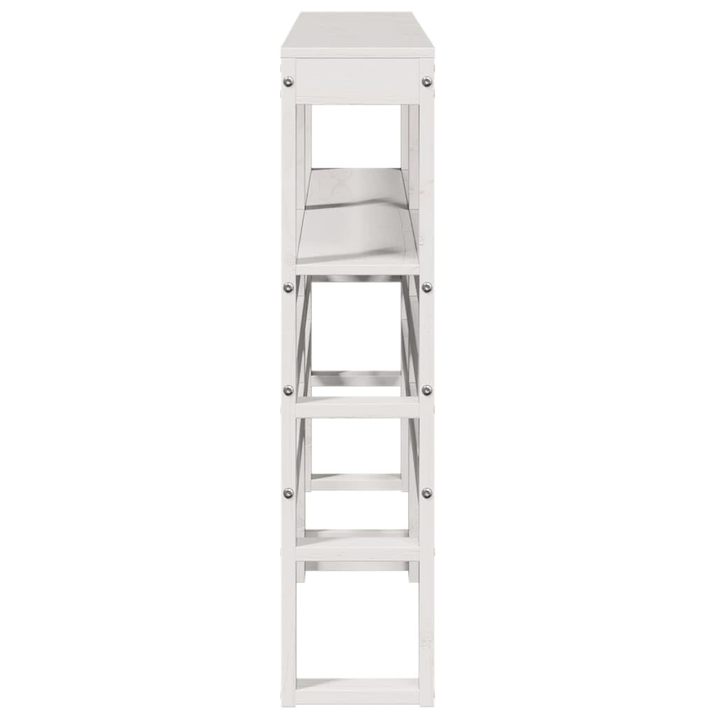 Cabecero de madera maciza con estantes color blanco de 135 cm, diseño moderno, para dormitorio, habitación juvenil, espacios pequeños