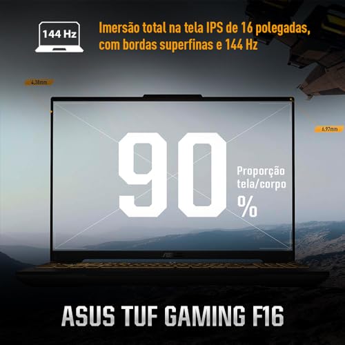 Notebook ASUS TUF Gaming F16 Intel Core 5, RTX 3050, 16 GB, 512 GB SSD, KeepOS, 16.0” FHD, Mecha Gray – FX607VJ-RL015