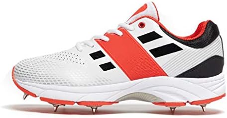 Gray Nicolls Velocity 2.0 Spike Menâ€s Cricket Shoes, White, US10