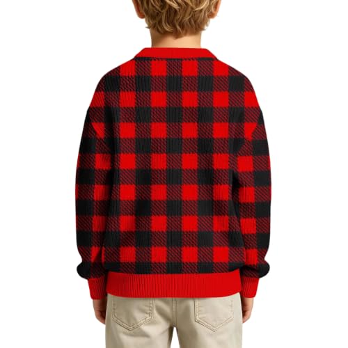Boys Christmas Sweater Crew Neck Graphic Sweaters 2026 Fall Winter Tops - image 6