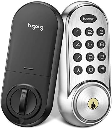 Hugolog Deadbolt Lock Electronic ,Keypad Keyless Entry Door Lock Motorized Auto-Locking Easy to Install High Security Material for Metal Home & Office Hugolog Deadbolt Lock Electronic ,Keypad Keyless Entry Door Lock Motorized Auto-Locking Easy to Install High Security Material for Metal Home & Office