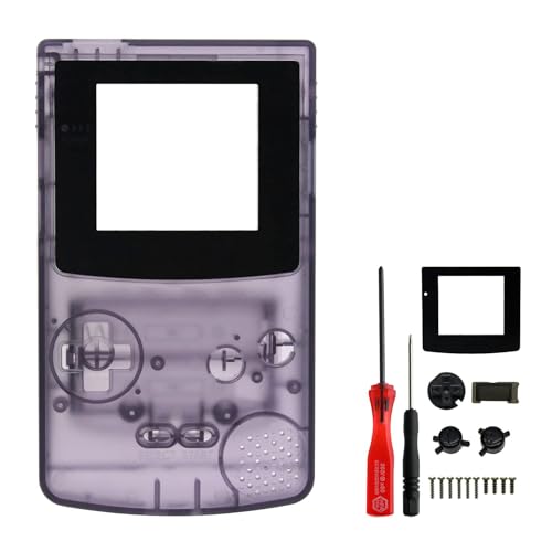 OSTENT Reemplazo Completo de la Cubierta de la Caja Shell de la Vivienda Compatible para la Consola de Color Gameboy Nintendo GBC - Color Claro Púrpura