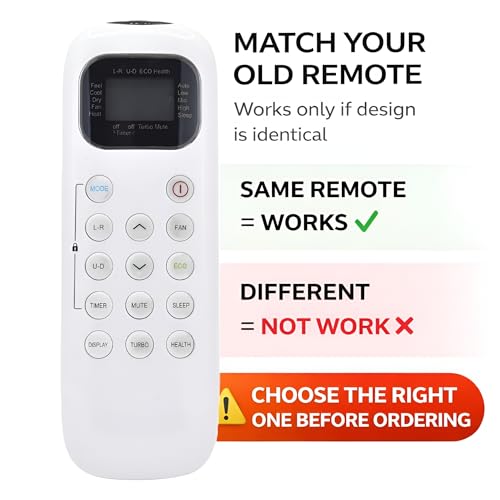 Image of K2 Remotes Compatible for Impex Split Inverter AC Remote Works for 1 1.5 2 Ton Impex AC | Impex AC Remote Model No. 239 | Works When Your Old Remote Exactly Same