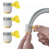 3 Pcs Universal Faucet Adapter, Kitchen Sink Hose Adapter Faucet Connector for Gooseneck Faucets with 13-25mm Outer Diameter, Compatible with Dishwasher, Water Filter(22mm Male Thread)