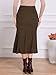 Allegra K Corduroy Skirt for Women Fall Winter High Waist Casual Work Bodycon Fishtail Midi Skirts Small Brown