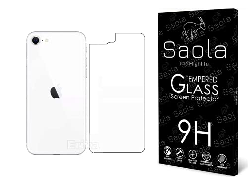 Image of Saola 9H BACK Tempered Protector For Iphone SE 2020 (PACK OF 1) .With Free Installation Kit & Wipes.(Except Curved Edges On The Back) Free Replacement If Received Damaged, Wrong Or Scratched.