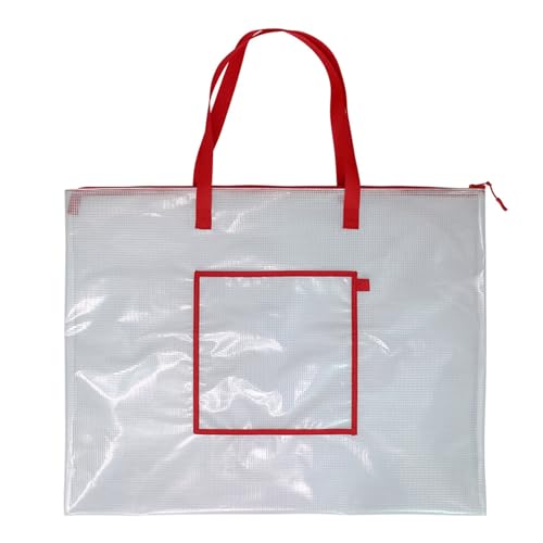 Bolsa De Malla Con Cremallera Para Carteles 26 X 20 Pulgadas Malla De Póster De Proyecto Para Obras De Arte Y Cuadernos De Bocetos Almacenamiento De Suministros De Arte Almacenamiento De