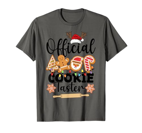 Cute Christmas Official Cookie Taster Family Baking Team T-Shirt