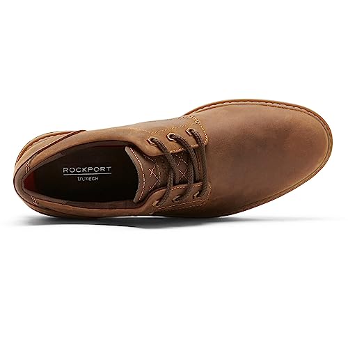 Rockport Men's Weather Or Not Plain Toe Oxford, New Tan Leather, 12 #TOP3